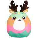 CAIYUEGG Christmas Reindeer Plush 12.5" Christmas Stuffed Animal Doll - Cute Soft Decompress Animals Plush Toys Great Gifts for Kids,Holiday Party Exchange or Soft Festive Fall Winter House Decor
