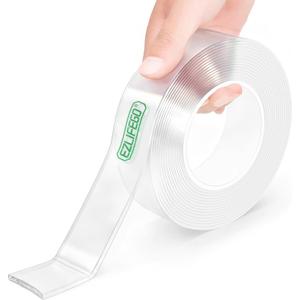 EZlifego Double Sided Tape Heavy Duty, Nano Double Sided Adhesive Tape, Clear Mounting Tape Picture Hanging Adhesive Strips (9.85FT)