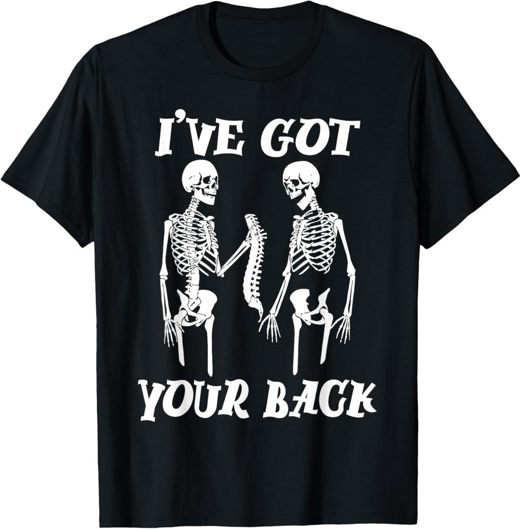 I've Got Your Back Halloween Skeleton Skull Men and Women T-Shirt S 