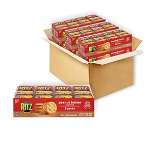 RITZ Peanut Butter Sandwich Crackers, 48 Snack Packs 6 Boxes, BB Date: 31/07/2025