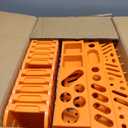 52PCS Wall Mounted Storage Bins Garage Storage Drawers with 4PCS Wall Mounting Peg Boards Workshop Parts Rack Container Tool Organizer Easy Access Compartments for Hardware Crafts Office Supplies