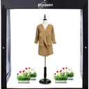 Photo LED Large Light Box Photography Konseen Professional 47"x20"x55" Continuous Lighting Flashery Video Studio Dimmable Cube Shooting Tents Softbox with 3 Colors PVC Backdrops and Carrying Bag