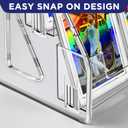 Magnetic Card Holder 3-Tier, Card Display Stand Clear Acrylic Trading Sports Card Display