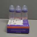 Lansinoh Anti-Colic Baby Bottles, BPA-Free Plastic, 8 Ounces, 3 Count, Medium Flow Nipples (Size M), Breastfeeding Bottle with NaturalWave Design