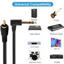 2 x Halokny RCA to 1/4 Adapter Cable, 6.35mm 1/4 inch TRS Stereo Jack Male to RCA Male Plug Adapter Cable 30cm/12inch (RCA M)