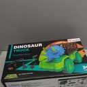 TEMI Dinosaur Truck Toy for Kids 3-5 Years, Triceratops Transport Car Carrier with 8 Dino Figures, Activity Play Mat, Dino Eggs and Trees, Capture Jurassic Dinosaurs Play Set for Boys and Girls