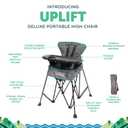 Baby Delight Go with Me Uplift Deluxe Portable High Chair, Indoor and Outdoor, Slate Grey