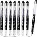 EYEYE Disposable Fountain Pens Fine Point, 8 Pack Black Calligraphy Pens for Writing, Stainless Steel Nib, Smooth Writing for Journaling, Drafting, Sketching, Doodling & Office Supplies