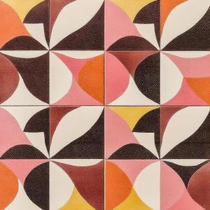 HOMETITUTE 10PCS 12x12 Inch Retro Abstract Geometric Color Block Floor Tiles Peel and Stick Removable Self Adhesive DIY Vinyl Flooring Stickers for Kitchen Bathroom Living Room Entryway Home Decor