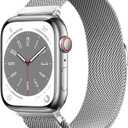 Original Stainless Steel Milanese Loop Compatible with Apple Watch Band 38mm 40mm 41mm 42mm 44mm 45mm 49mm, Magnetic Clasp Replacement Band for iwatch Series 9, Ultra 2, SE, Ultra, 8 7 6 5 4 3 2 1, (Silver)