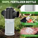 Deep Root Tree Watering Tool, Stainless Steel Tree Watering Spike with Fertilizer Bottle, Root Feeder with Brass Valve T-Handle, Irrigation System Watering Stake for Garden Orchard Shrub