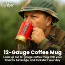 Caliber Gourmet 12-Gauge Shotgun Shell Mug  Bold Red Ceramic Gun Coffee Mug | Unique Gift For Hunters, Gun Enthusiasts & Collectors  Shotgun Shell Cup for Birthdays, Father's Day, Christmas & More