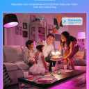 Smart Light Bulbs, WiFi & Bluetooth 5.0, Work with Alexa Google Assistant, App Control, Color Changing LED Bulb,E26 800LM Dimmable RGB Lights, Smart Home Lighting, Dimmable, 4Pack with Remote