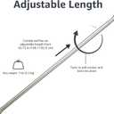 Amazon Basics Easy Install Shower Curtain Tension Rod, Adjustable Length, 42-73 inches, Nickel