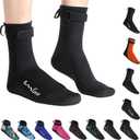 OMGear Water Socks Neoprene Socks Beach Booties 3mm 5mm Anti-Slip Wetsuit Footwear Fin Swim Sand Proof Socks (Medium, 5mm High Cut/Black)