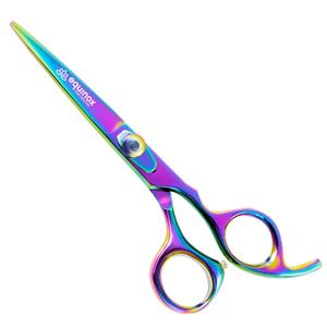 Equinox Razor Edge Series Professional Hair Scissors - 6.5 Premium Japanese Stainless Steel Hair Cutting Scissors, Hair Shears, Hair Razors for Hair Cutting, Barber Accessories & Hair Salon Supplies (Rainbow)