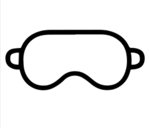 2 Pack Sleeping mask, White Biege