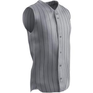 CHAMPRO Boys' Ace Sleeveless Youth Baseball Jersey (Gray, S)