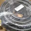 Guitrees 75FT ×1 inch Heavy Duty Rubber Garden Hose - 200psi Working, 1000psi Burst - Hot/Cold Water - Five-Layered Braiding for Durability - Versatile for Gardening, Agriculture, Construction(Black)