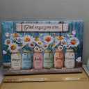 Framed God Says You Are Inspirationa Floral Canvas Wall Art Bible Verses Wall Decor Daisy Flower Poster Butterfly Pictures Paintings Prints Artwork For Office Living Room Bathroom16x24in(40-60cm)