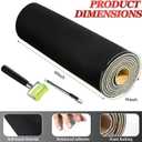 96 x 60 Inch Auto Headliner Fabric Self Adhesive Suede, Black