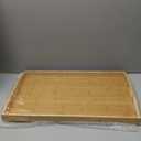 Bam & Boo Natural Bamboo Serving Tray Extra Large Rectangular with Handles for Food, Drinks, Storage, Decor, Vanity, Breakfast, Parties, Weddings, Picnics(23.6 x 15 x 2.35, Natural)