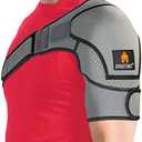 Sparthos Shoulder Brace for Light Support - Adjustable Sleeve for Rotator Cuff, AC Joint Relief - Fits Left or Right, Men & Women - CRITICAL: Measure Chest & Bicep for Correct Fit (Bicep 10-14")