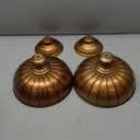 Distressed Gold Flower Vases for Centerpieces,Vintage Metal Pedestal Flower Bowl,Rustic Gold Vase for Wedding Table Decor, Floral Arrangements,Home Decoration,2-Pack (7.4'')