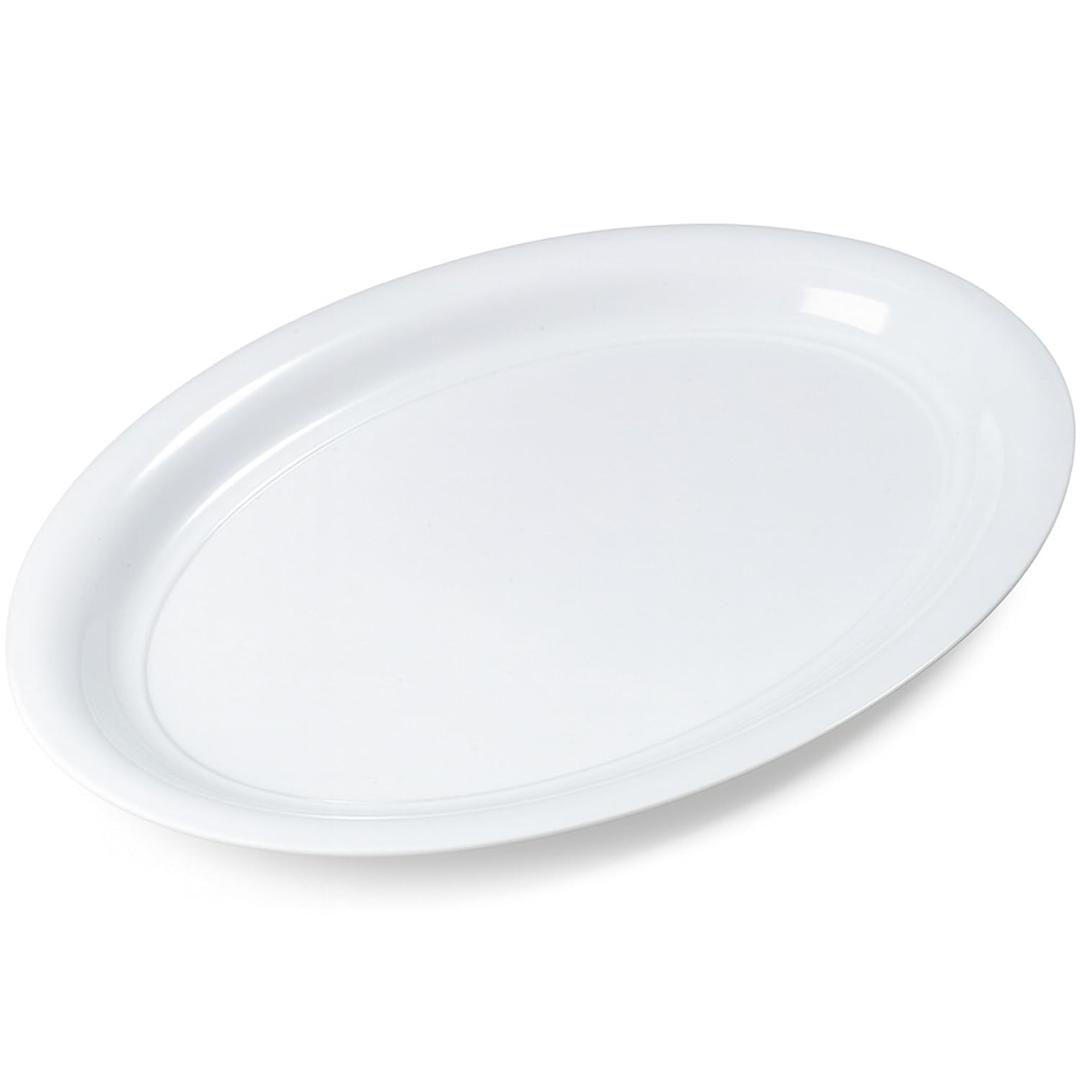 Carlisle FoodService Products Displayware Plastic Catering Platter 21" x 15" White