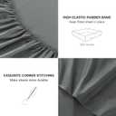 Levoo 100% Cotton Sheets Cal King Size Set 18"-24" Extra Deep Pocket Cal King Sheets Set Soft Breathable 4Pcs Bed Sheets with 1 Flat Sheet, 1 Fitted Sheet, 2 Pillowcases (Cal King, Dark Gray)