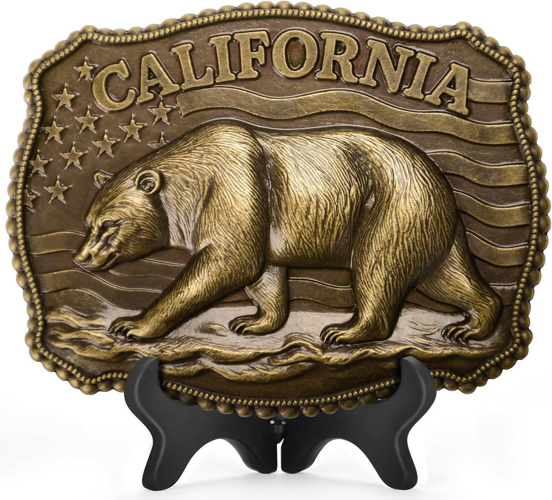 Superkred Western Belt Buckles for Men - American Flag Cowboy Belt Buckle for Men Women, Hebillas Vaqueras Para Hombre