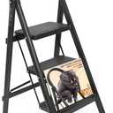 3 Step Ladder, Lightweight Folding Step Stool for Kitchen, Home