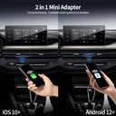 Wireless CarPlay Adapter for iPhone/Android,Mini Upgraded Wired to Wireless Adapter for Apple Car Play,Android Auto Plug and Play Stable Connection,No Latency for iOS 10+ Android 11+ to Screen w/USB C