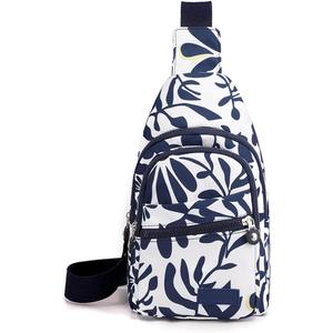 Hiflyer Sling Bags Crossbody Bags for Women Trendy, Fanny Packs for Women Cross Body, Sling Bag for Women Crossbody Purse (Blue flower)