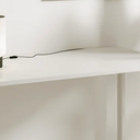 White Folding Table with Metal Legs and Wooden Tabletop, 31,5'L x 29,5'W x 19'H inch