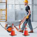 Plastic Safety Chain Barrier Chain for Crowd Control Lightweight Isolation for Construction Sites Warehouses and More (Black)