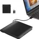 External CD/DVD Drive for Laptop, USB 3.0 CD Burner +/-RW CD ROM External DVD Drive Portable DVD Player for Laptop Desktop PC Apple Mac Windows 11/10/8/7/XP Linux OS