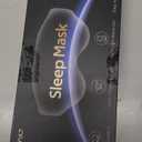 Fygrip 3D Eye Mask Sleep Mask for Men & Women, 100% Pressure-Free & Light Block-Out Eye Mask for Sleep with Easy Adjustable Strap, Night Eye Cover for Travel, Black