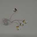 4pcs Dollhouse Wall Light LED Decor LED Lanterns Miniature Dollhouse Miniature Lighting Wall Lamp Sconce Light Scene Lamp Micro Landscaping Decor (2.5X2.3CM, Gold)