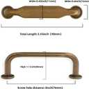 10 Pack 3 Inch Cabinet Pulls Antique Brass Kitchen Cabinet Handles Zinc Alloy Drawer Pulls Solid Cabinet Hardware