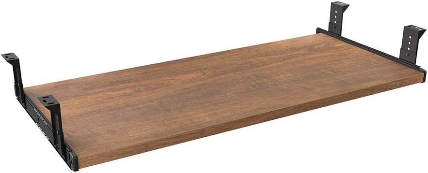 FRMSAET Furniture Accessories Office Product Suits Hardware 20/24/30 inches Keyboard Drawer Tray Wood Holder Under Desk Adjustable Height Platform. (30 inches, Brown), Large
