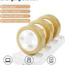 EZVALO Picture Lights for Wall, Rechargeable Battery Magnetic Poster Lights with 3 Color Temps & 12 RGB, Remote Dimmable Timer Light, Wall Decor Light for Art Display (6 Pack with Charging Station)