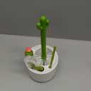 Boon Cacti Bottle Cleaning Brush Set - Includes Bottle Brush, Nipple Brush, Detail Brush, and Straw Brush - Baby Bottle Brush Set for Bottle Drying Rack - Baby Essentials - 4 Count