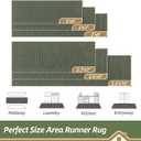 BEQHAUSE Hallway Runner Rugs 2x8, Hallway Rug Non-Slip Washable, Green