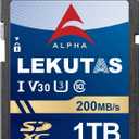 1T(999GB) SDXC UHS-I Memory Card - Up to 200MB/s Read Speed, C10, U3, V30, 4K UHD, Full-HD & 4K Video SD Card for Canon Nikon Sony Fujifilm DSLR Cameras or Mirrorless Cameras