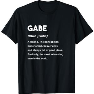 Gabe Name Shirt | Gabe T-Shirt (Small, Black)