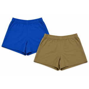 2 x ODODOS Men's Athletic Shorts with Pockets 5" Quick Dry Lightweight Workout Gym Running Shorts, Tan, Medium, (Mix Colors)