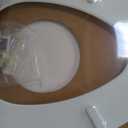 Mayfair Linden Slow Close Toilet Seat, Non Slip Heavy Duty Wood, Easy Install, Elongated, White