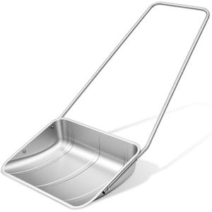 28" Wide Double Pole Snow Shovel Sleigh Scoop Shovel for Driveway Heavy Duty Aluminum Blade Remover Ergonomic Handle Barn Pusher Hand Plow, Easily Remove Sidewalks Ice Removal Winter Tool