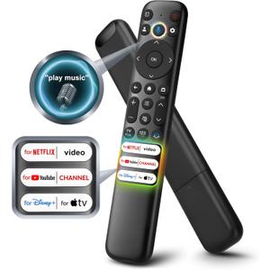 Voice Remote for TCL-Google-TV-Remote Control Replacement,RC813 Compatible with TCL Smart TVs QM8/QM7/S5/S4/S3/Q7/Q6/Q5 Series with Voice Function